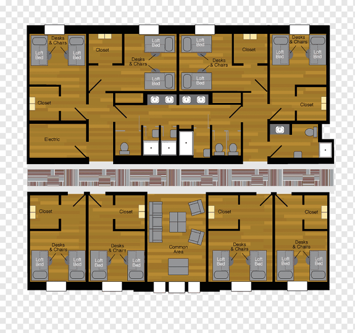 Desain ruang kost semi apartemen